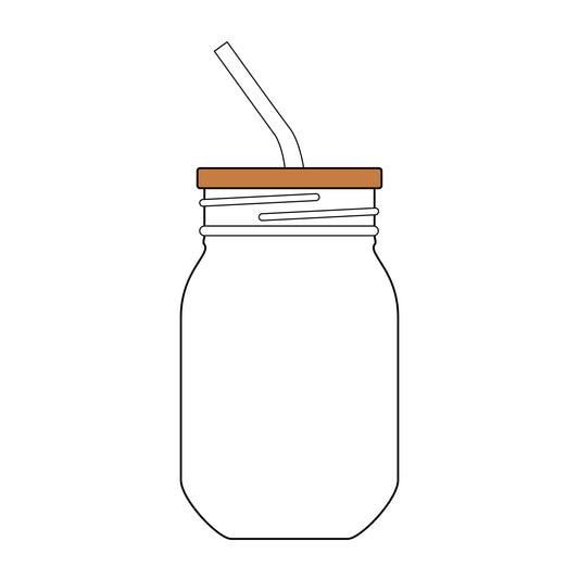 Sipper Glass with Straw, 16oz (Engraving)