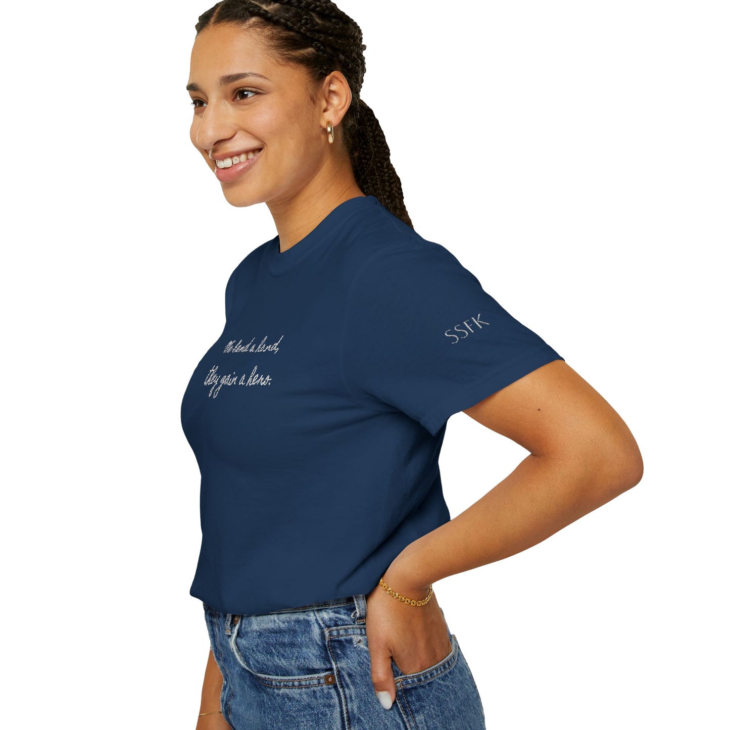 Unisex Comfort Colors T-shirt (White Embroidery)