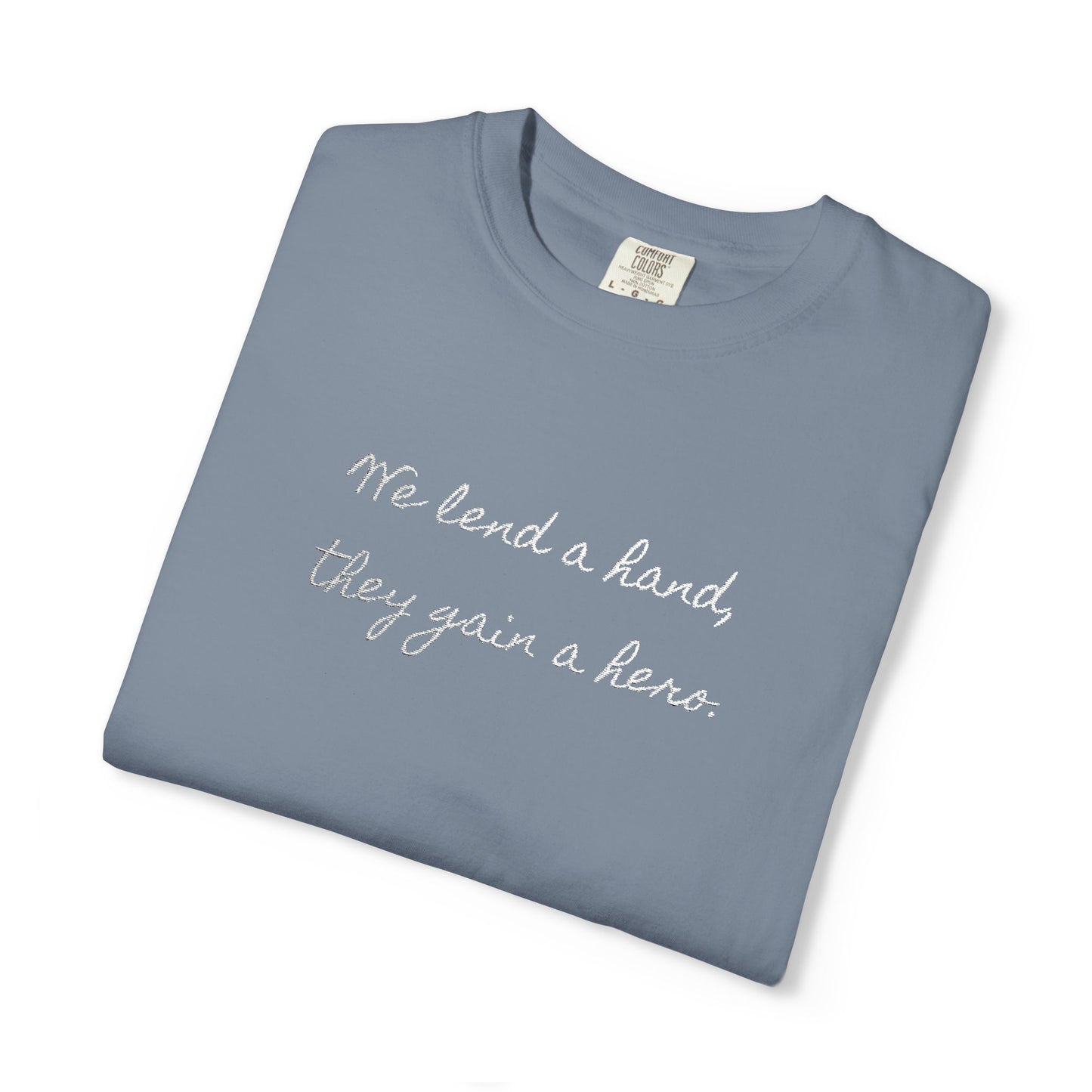 Unisex Comfort Colors T-shirt (White Embroidery)