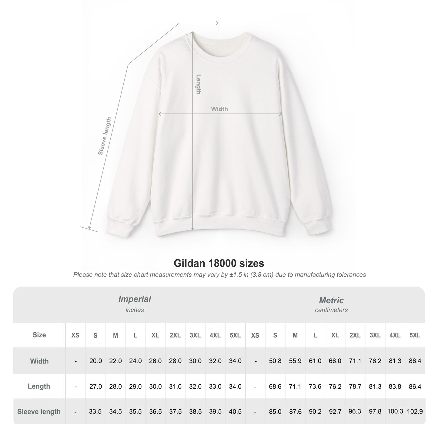 Unisex Crewneck Sweatshirt (White Embroidery)