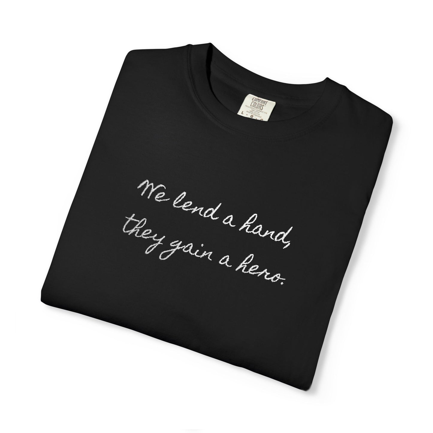 Unisex Comfort Colors T-shirt (White Embroidery)