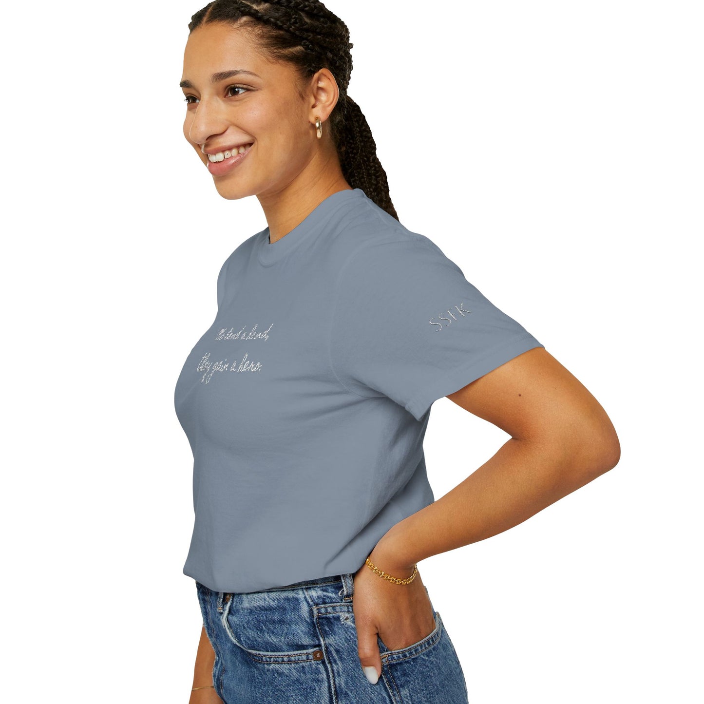 Unisex Comfort Colors T-shirt (White Embroidery)