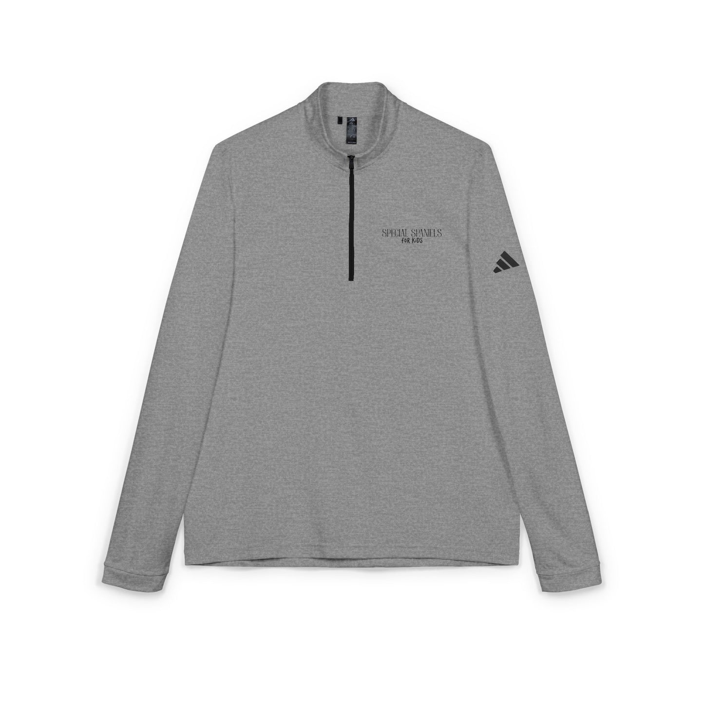 Adidas® Quarter-Zip Pullover (Black Embroidery)