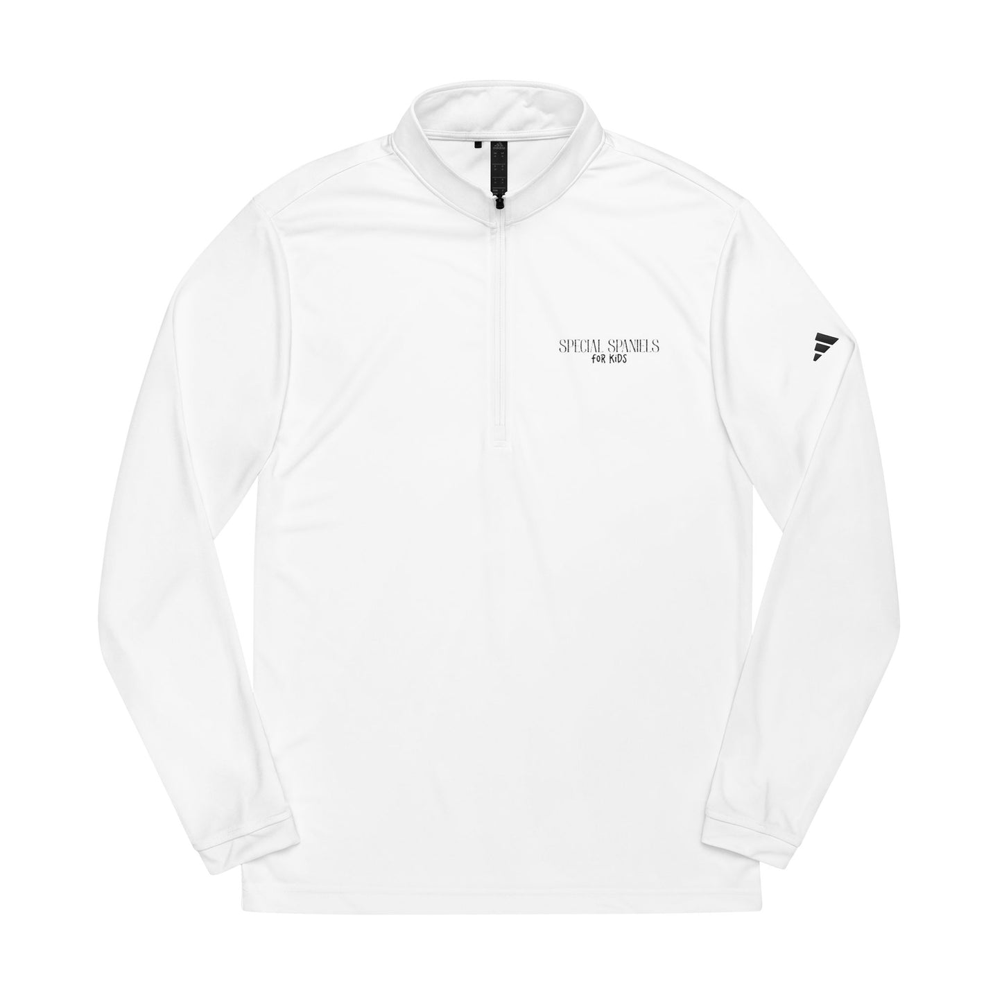 Adidas® Quarter-Zip Pullover (Black Embroidery)