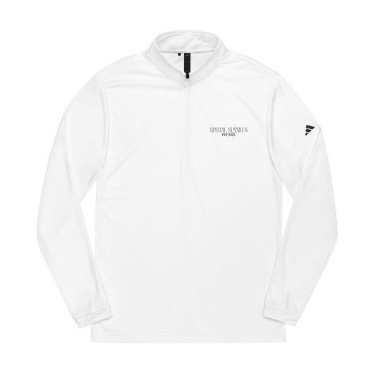 Adidas® Quarter-Zip Pullover (Black Embroidery)
