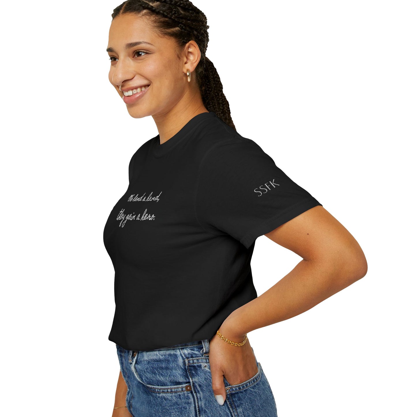 Unisex Comfort Colors T-shirt (White Embroidery)