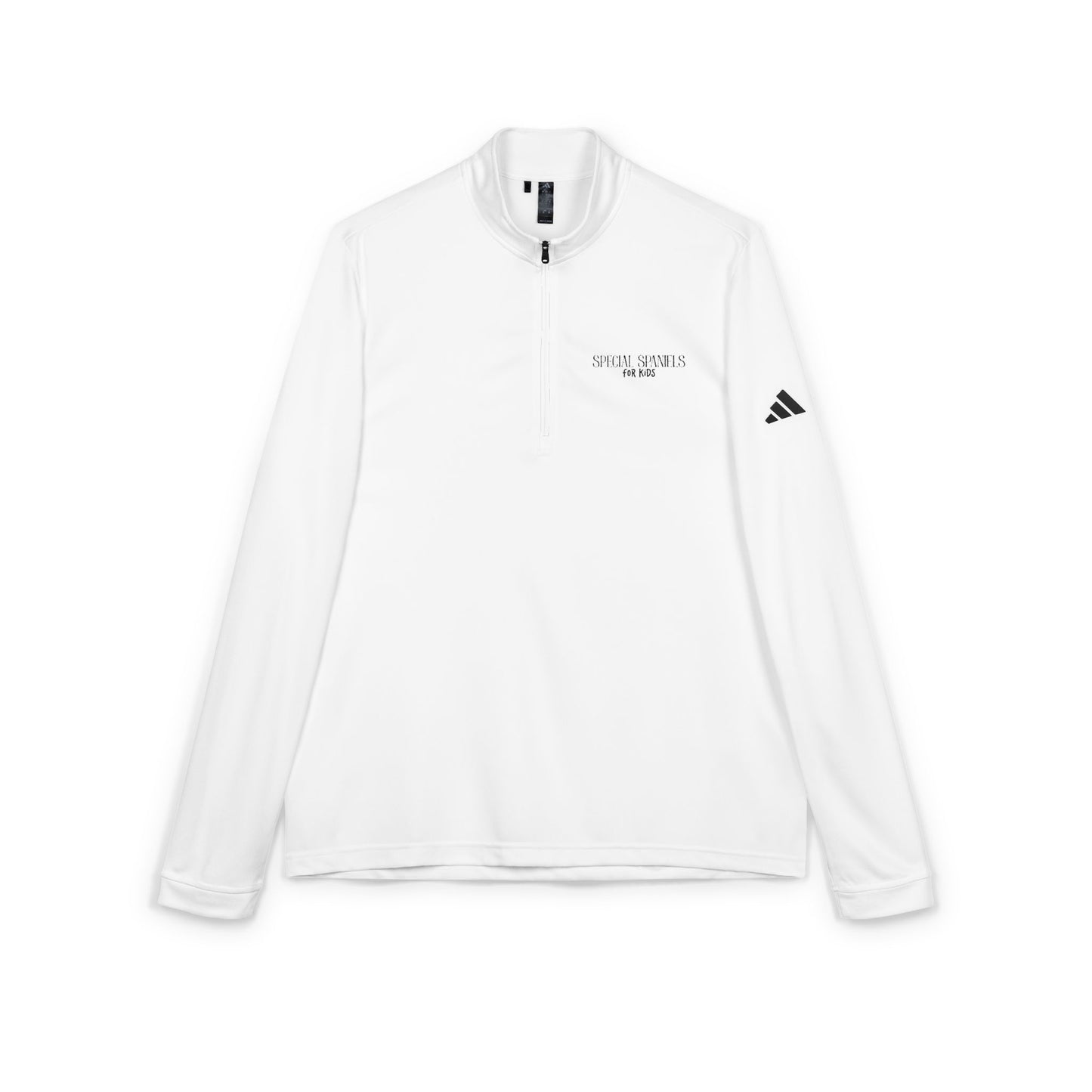 Adidas® Quarter-Zip Pullover (Black Embroidery)