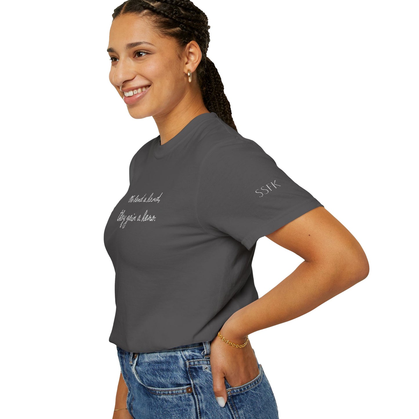 Unisex Comfort Colors T-shirt (White Embroidery)