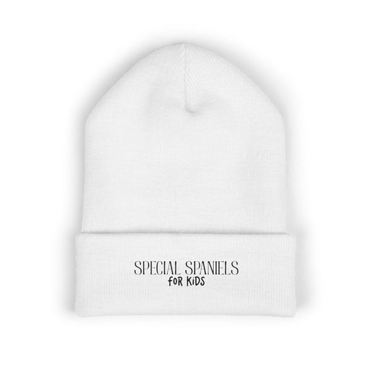 Classic Cuffed Beanie (Black Embroidery)